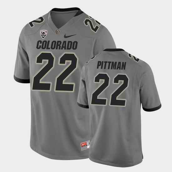 Men Colorado Buffaloes Toren Pittman College Football Gray Alternate Game Jersey
